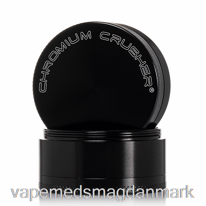 Vape Med Smag Krom Knuser 2,2 Tommer 4-delt Kværn Sort